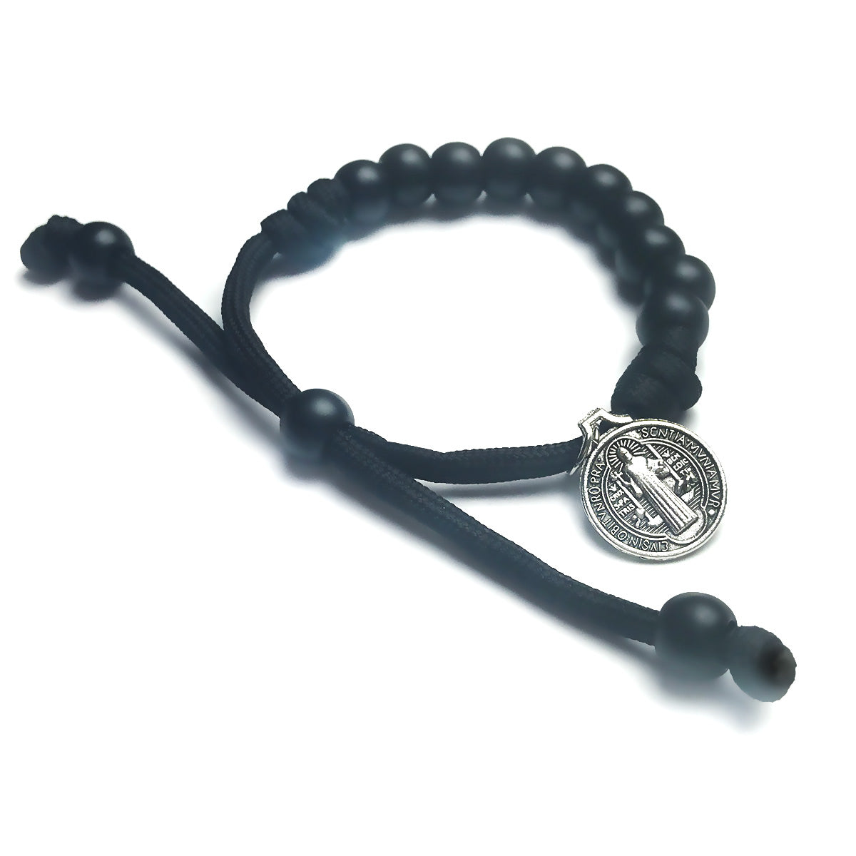 St Benedict simple bracelet, patron saint medal, India