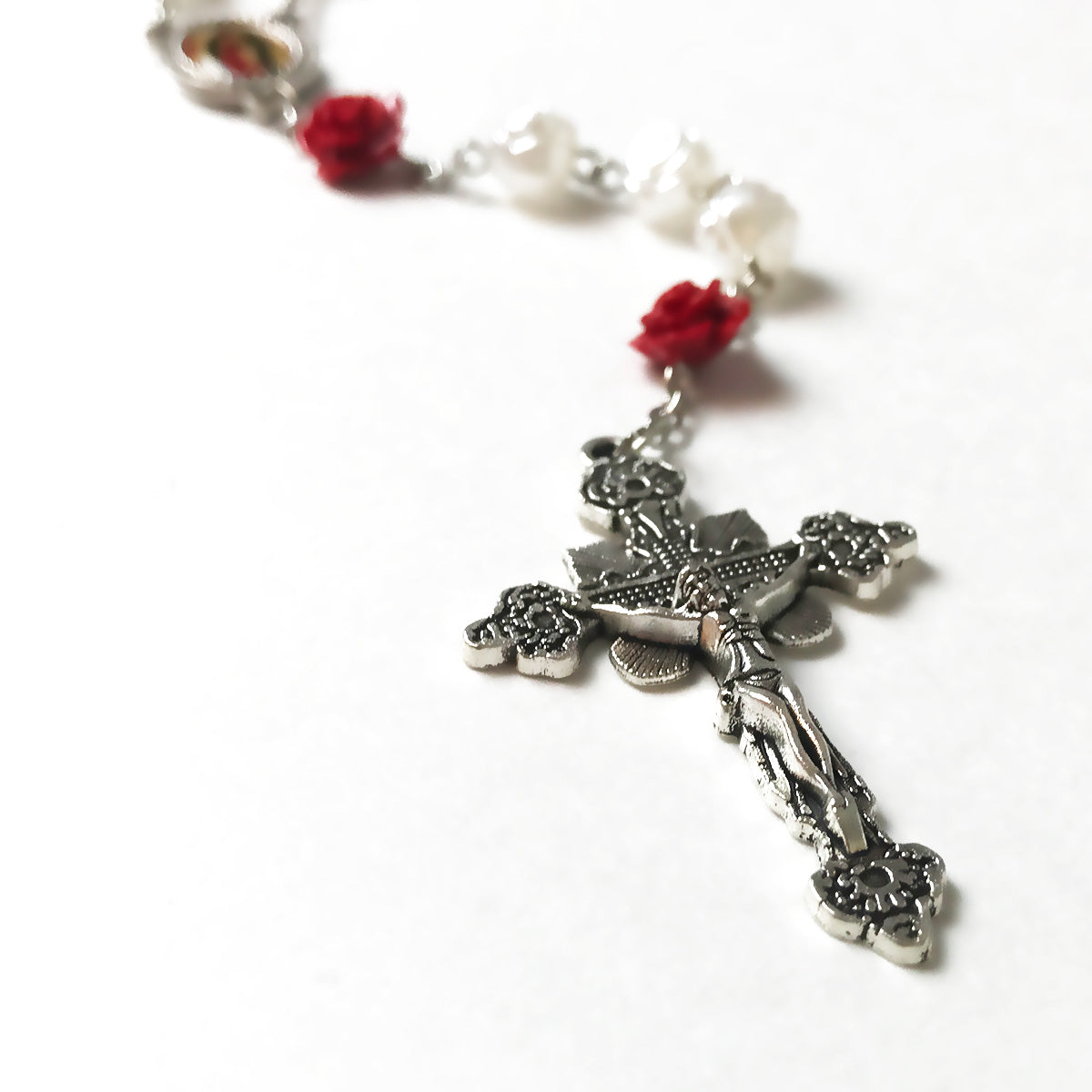 Our Lady Of Guadalupe Pearl Rose Rosary