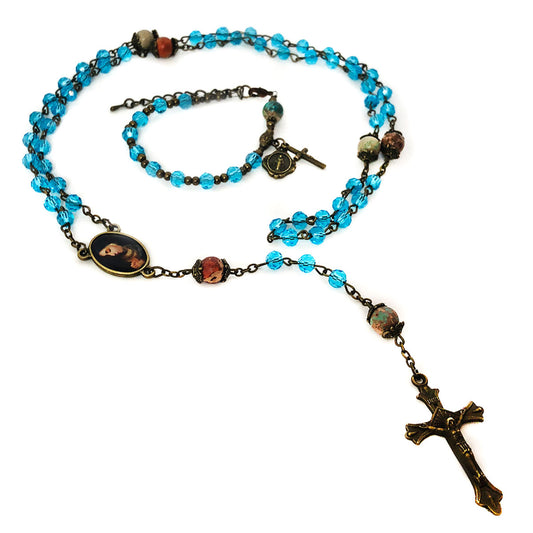 Our Lady of Sorrows Rosary and Bracelet Set by Catholic Heirlooms